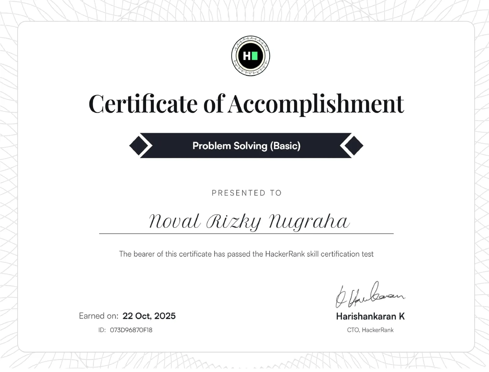Problem Solving (Basic) certificate