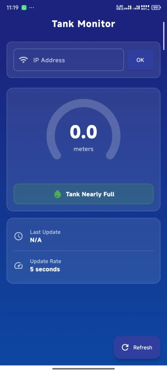 phone Tank Monitor mobile app