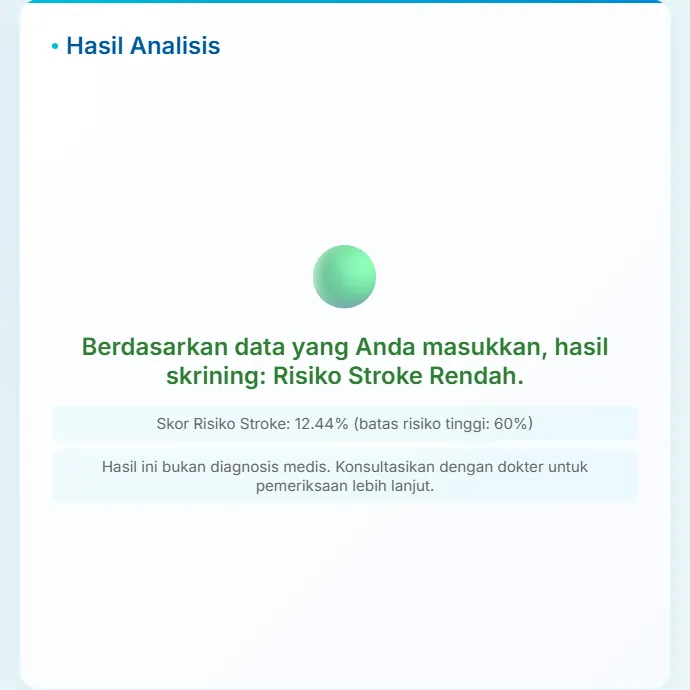 Low risk screening result